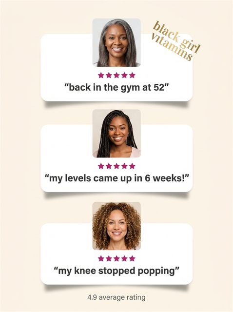 Black Girl Vitamins spec static &mdash; testimonial