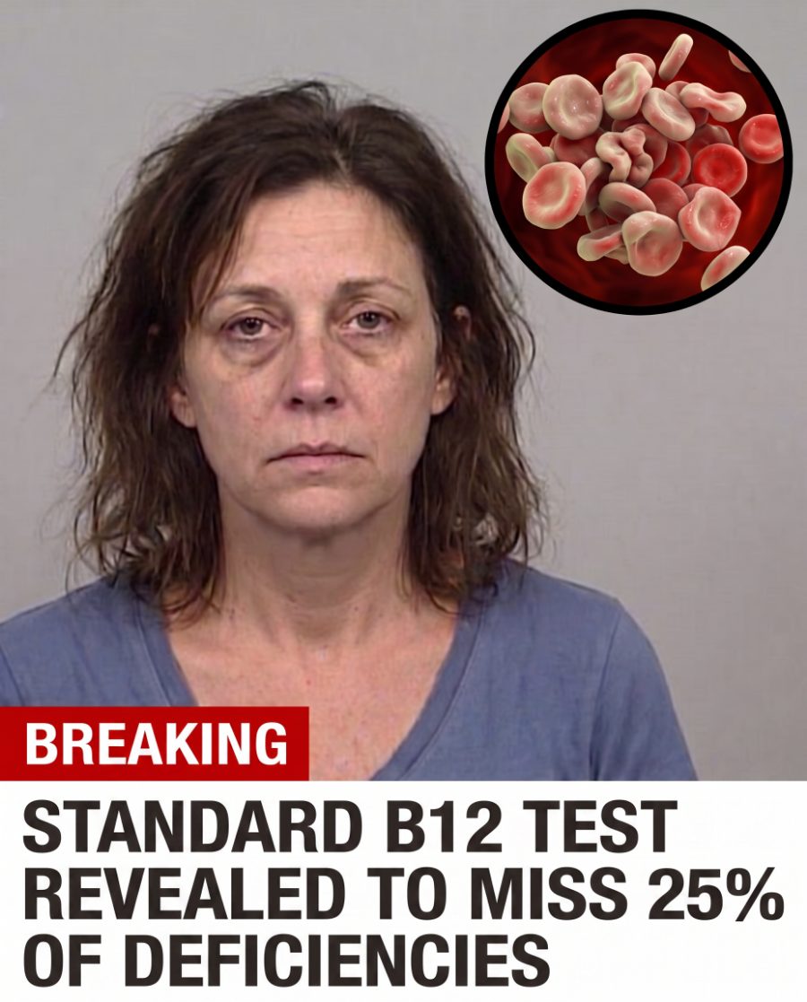 Dr. Berg supplements static ad — breaking-news layout on a standard B12 test claim